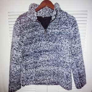 Black Heather Sherpa Sweater - practically new